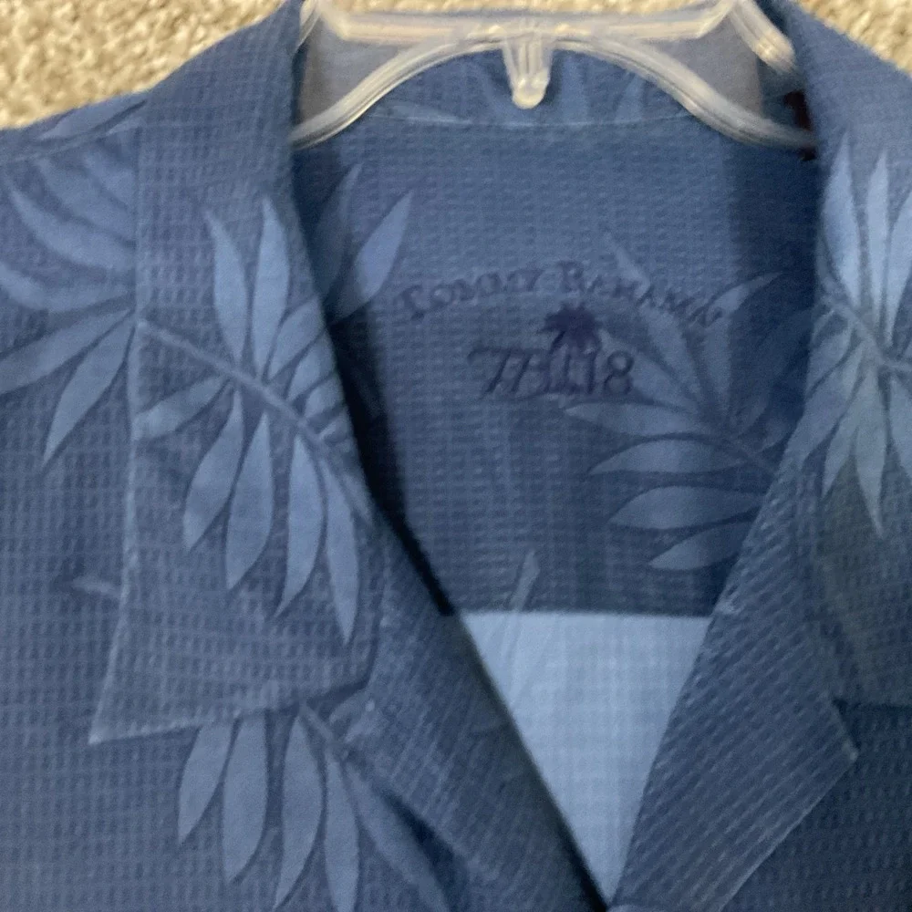 Vintage Tommy‎ Bahama TB18 Men's Hawaiian Floral Button Shirt Silk Blue XXL EUC